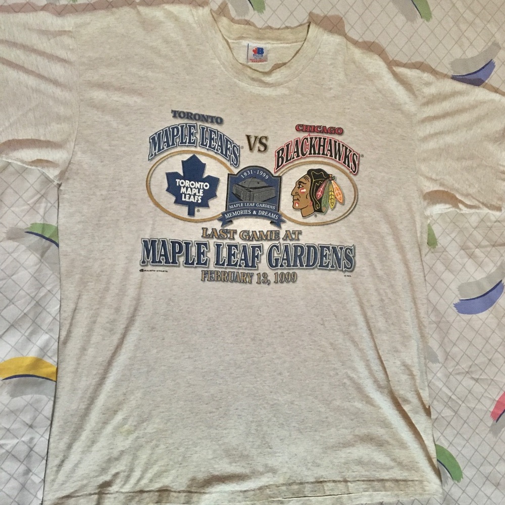 Vintage Maple Leaf VS Black Hawks Tee